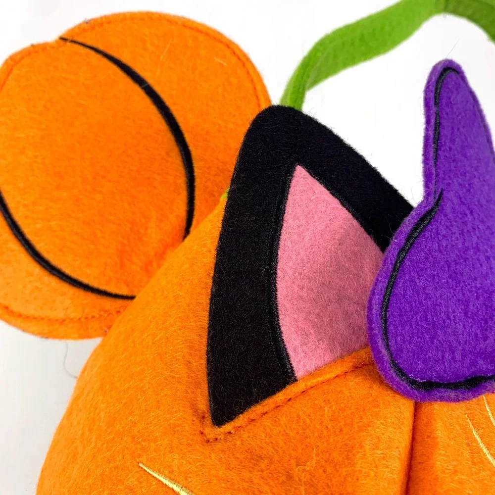 Disney Store Minnie‎ Mouse Felt Halloween Trick or Treat Bucket Glow in the Dark